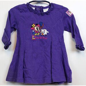 VTG 90s Disney Dress Baby 18 Months Minnie Mouse Nursery Rhymes Little Bo Peep